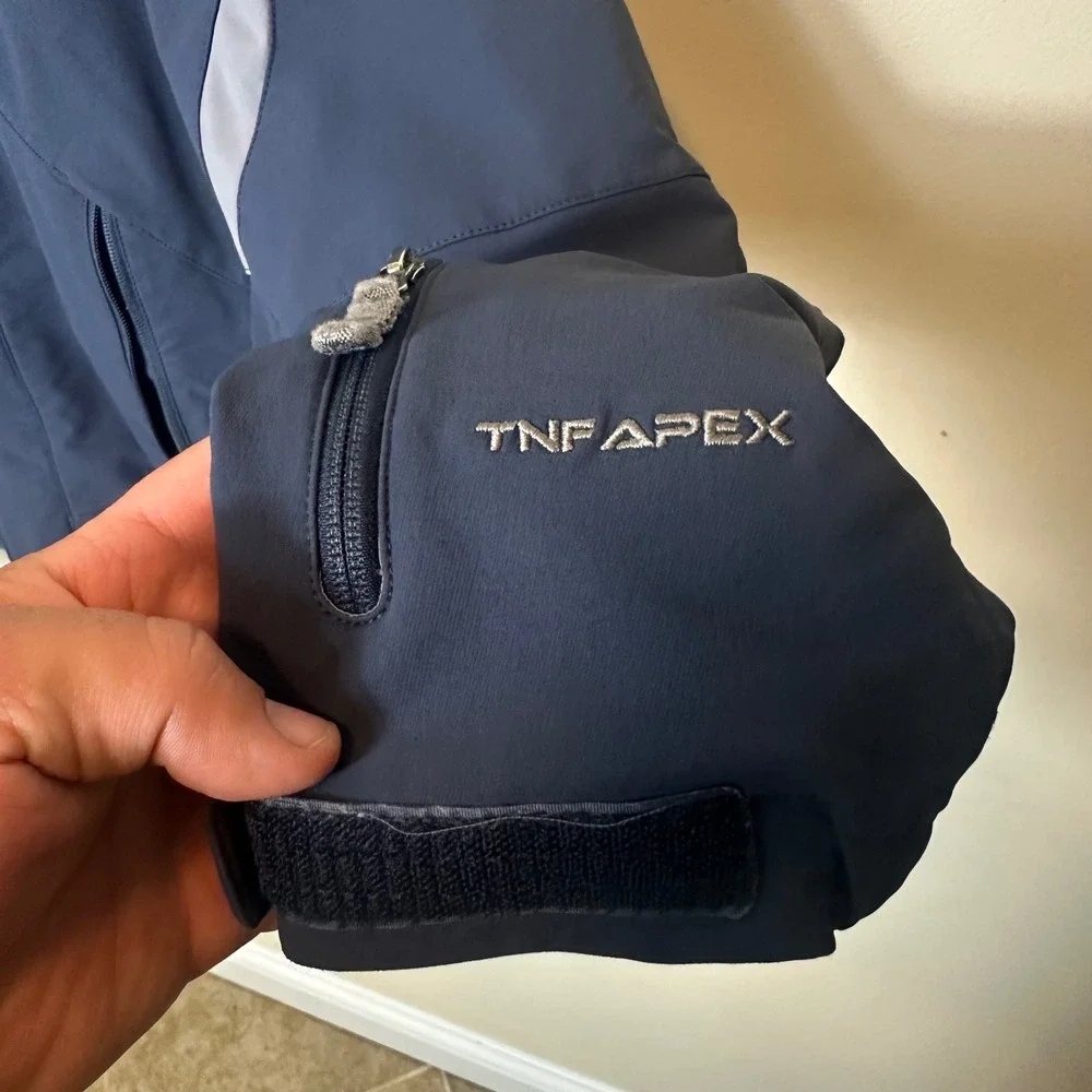 The North Face Apex Jacket Mens S Blue Zip Softshell Insulated Ski Outdoor RECCO